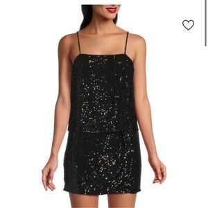 NWT Ramy Brook Black Alvena Sequin Camisole Size 12
